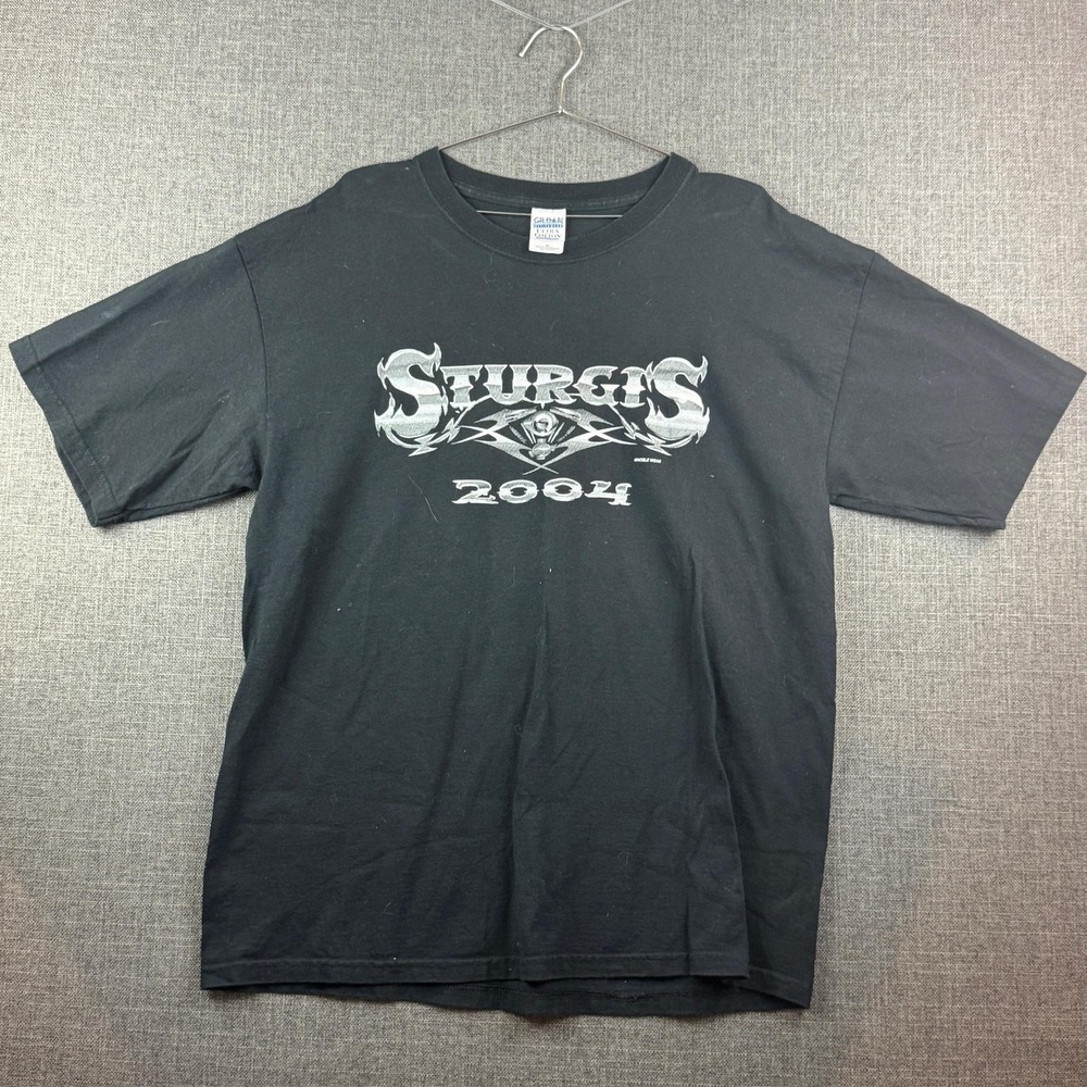 Vintage Sturgis Shirt Mens XL Black 2004 Motorcycle Rally Graphic Biker 00s